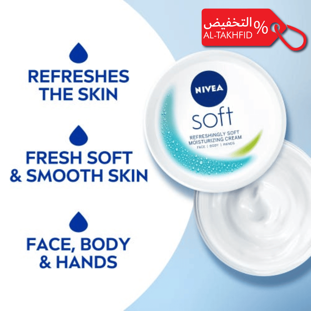 NIVEA Soft Cream: Quick-Absorb Moisturizer for Face, Body & Hands