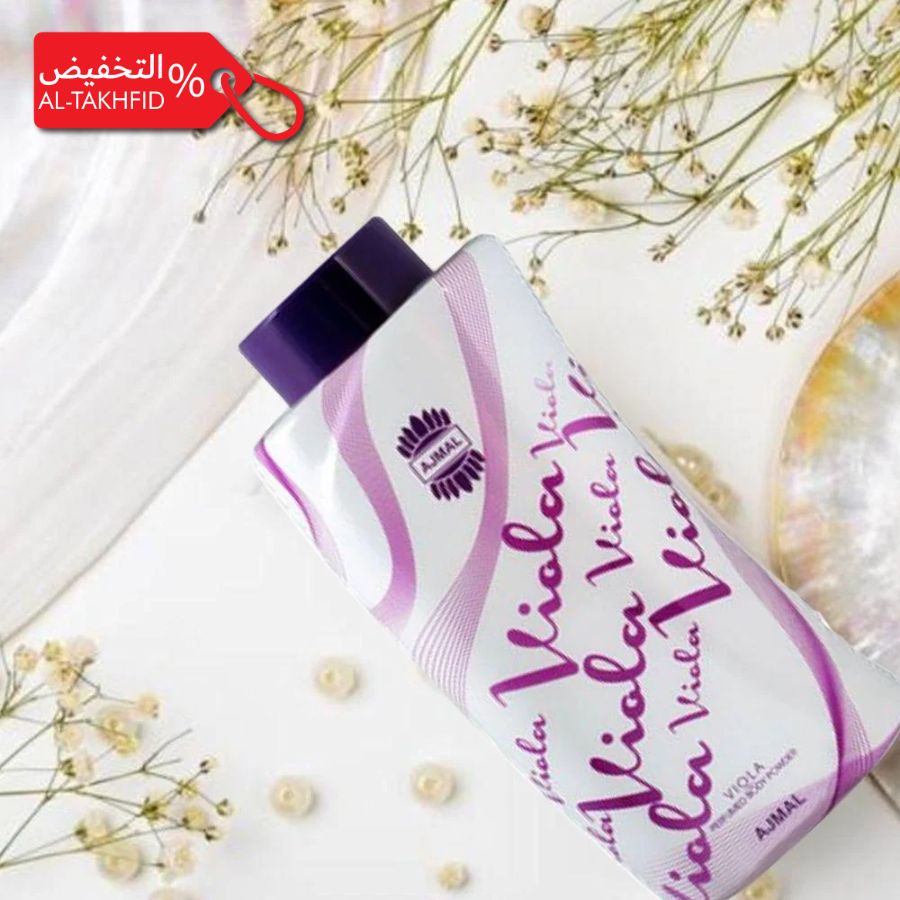 Product packaging with floral elements on a light background