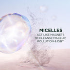 ماء غارنييه ميسيلار المنظف متعدد الاستخدامات (غطاء وردي) | مزيل مكياج لطيف للبشرة الحساسة والعينين 