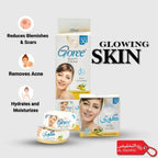 Goree beauty cream packaging with promotional text on a light gray background