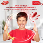 Lifebuoy advertisement with a child holding a bubble and text about germ protection.