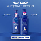 لوشن الجسم المغذي من نيفيا | ترطيب مكثف يدوم 72 ساعة للبشرة شديدة الجفاف (سيروم مغذي عميق وزيت اللوز)