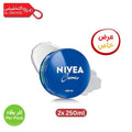 Nivea cream container with promotional text on a white background